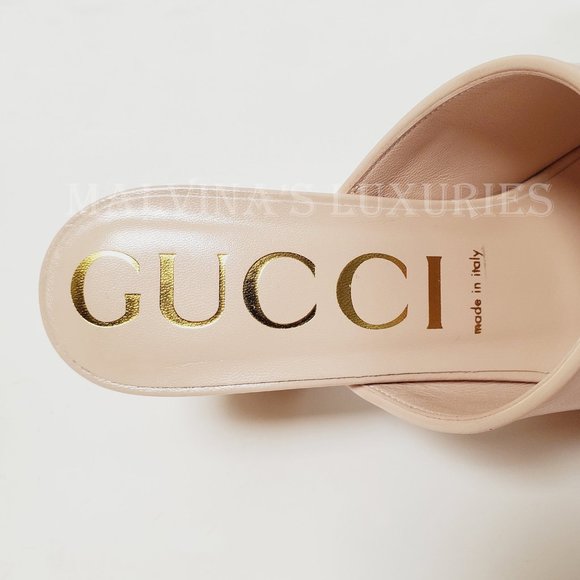 GUCCI SHOES HOUDAN WOOD PLATFORM LEATHER MULES w HORSEBIT sz 39 9 - Picture 13 of 16